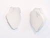 White I, II  •  brooches 2008  •  cacholong, silver  •  90x62x5 mm (left) 100x65x10 mm (right)